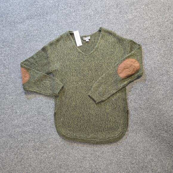 Cupcake Clothing Co Sweaters - Cupcake Clothing Sweater Womens Size XS Green Chunky Knit Elbow Patches Casual